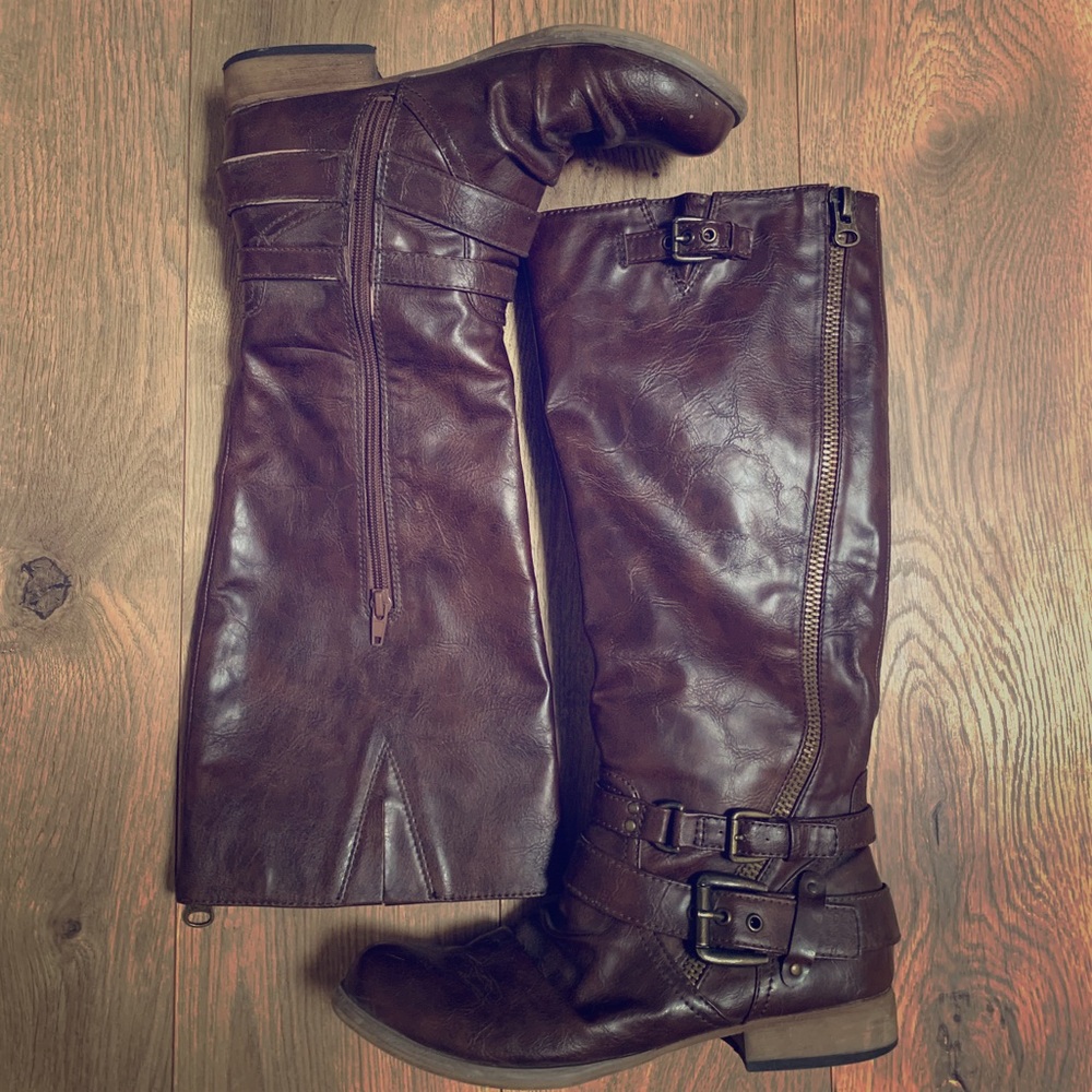 Carlos Santana Brown Leather Boots